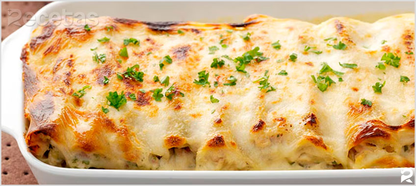 Canelones de Pollo al Estilo Rossini